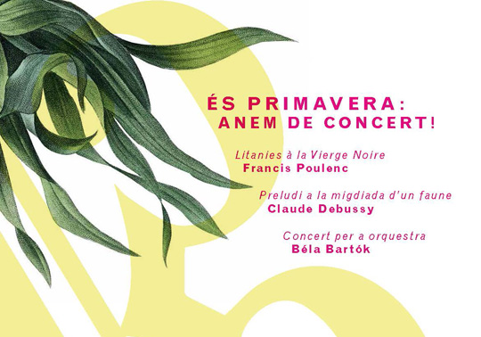 Es Primavera: ¡Vamos de concierto!. 13/04/2019. Palau de la Música. 19.30h